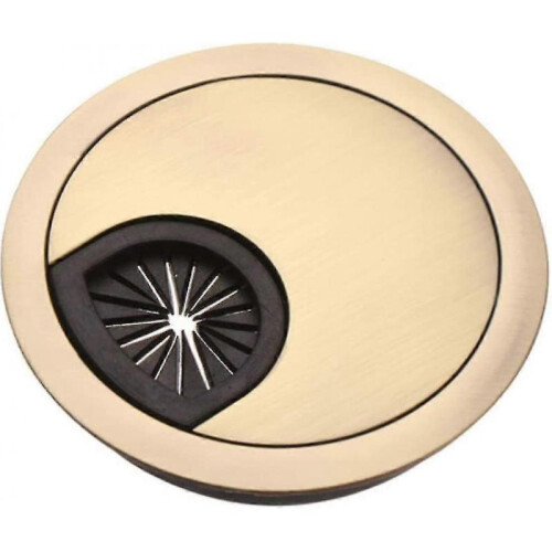 (60mm, Pearl Chrome) Desk Wire Hole Cover Computer Tidy Grommet Table Cable Outlet Port Surface Line Box Table Cable Hardware 1