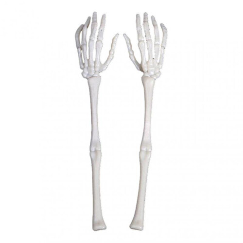 (White) 2pcs Great Skeleton Arm Stakes Plastic Arm Groundbreakers