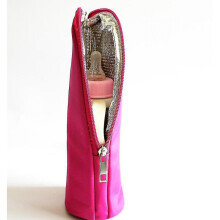 (Rose Red) Water Bottle Cooler Tote Bag Insulated Holder Carrier Cover Pouch For Travel