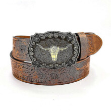 Western Cowboy Belt Buckle Men's Belt 110cm G
