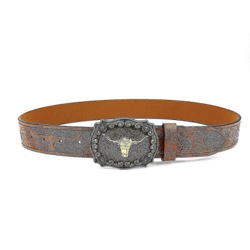 Western Cowboy Belt Buckle Men's Belt 110cm G 1