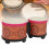 Ensemble de bongos 5 pouces et 6 pouces - texture orange 8