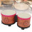 Ensemble de bongos 5 pouces et 6 pouces - texture orange 5