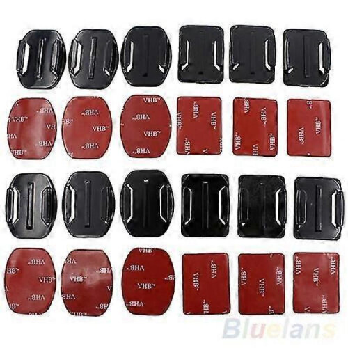 12Pcs Flat Curved Adhesive Mount Camera Base for SJ4000 Gopro Hero 1/2/3/3+ 1