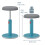 Banco ergonômico 2 em 1 - Azul - Leitz Ergo 5