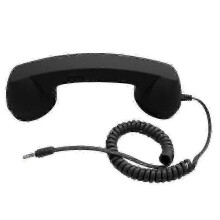 (Black) Universal Retro Radiation-proof Telephone Handset Headphones For Phone Calls