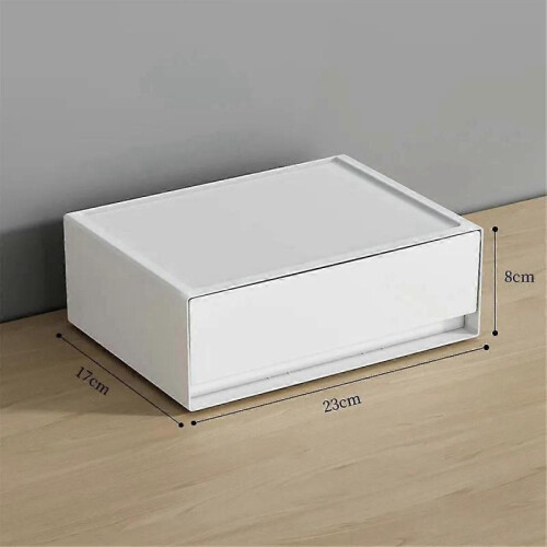 Stackable Desktop Organizer Large Capacity Drawer Storage Box School Stationery Sundries Organizer 2