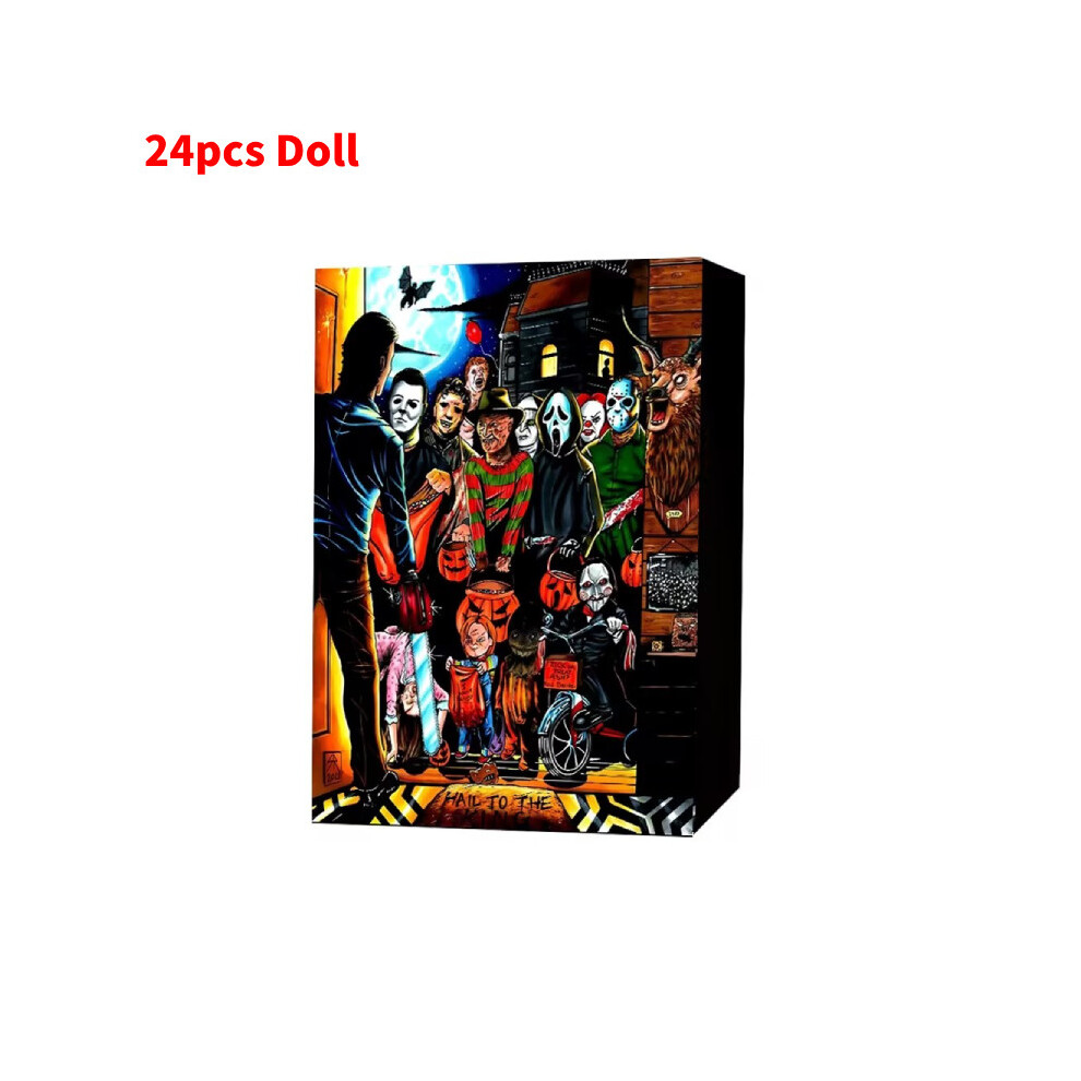 (style 10) Nightmare Horror Halloween Movie Characters Advent Calendar Box Doll 24 Surprise