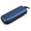 (Blue) Glasses Case In Square Shape Zipper Hard Eyeglass Case Box with Hook 1