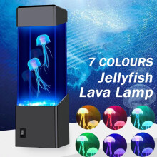 Led Jellyfish Lava Tank Aquarium Lamp 7 Color Changing Night Gift Light Mood