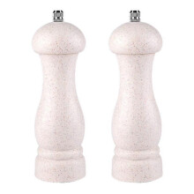 (Off-white color box) High Quality Oak Wood Salt and Pepper Grinder Adjustable Coarseness and Refillable