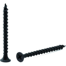 #8 X 2" Wood Screw 100pcs Black Phosphate Coated Stainless Flat Truss Head Fast Self Tapping Drywall Screws By