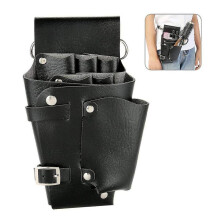 Barber Tool Bag Hairdresser Scissor Bag Salon Hairdresser Tool Bag Shear Bag Belt Bag Pu Leather Bag Suitable for Hairdressing Scissors, Clips, Hair F