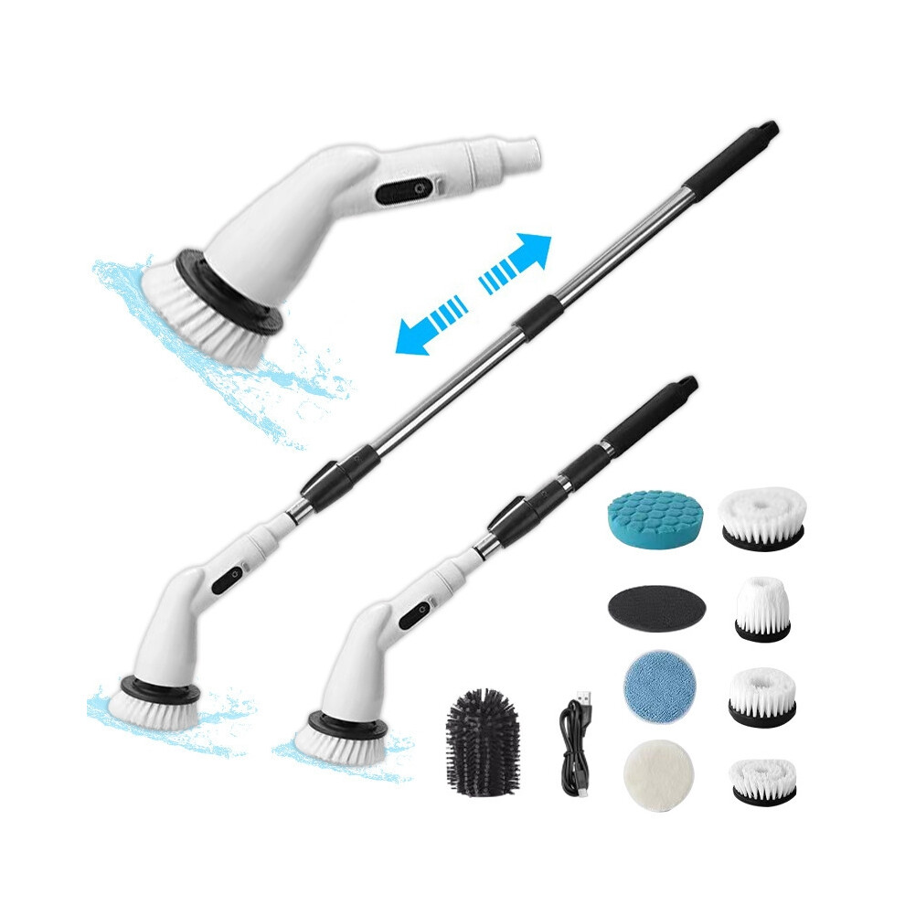 USB Cordless Bath Scrubber Extendable Tile Grout Cleaner No Mould