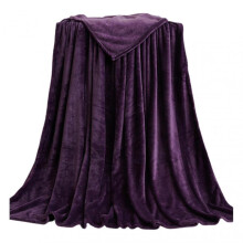 (70x100cm, Dark Purple) Coral Fleece Blankets Super Soft Shaggy Universal Solid-color Fleece Blankets For Sofa Qinhai