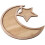 Wooden Ramadan Eid Mubarak Decorated Moon And Stars Dinner Plate 1