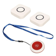 Wireless Caregiver Pager 2 For 1 Long Distance Transmission 4 Level Volume Sos Call Button For
