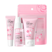 LAIKOU borpol kszlet JAPAN SAKURA noi szpsgajndk szettek borpol kszlet szrummal szemkrnykpol krmmel arckrm utazkszlet noknek Feles