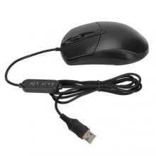 3 Levels Adjustable Heated Mouse - Black Ergonomic 1600DPI Wired Heating Mouse for Windows and OS X System - Desktop Laptop