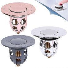 Bathroom Sink Drain Stainless Steel Pop-Up Bounce Core Basin Drain Filter Hair Catcher Shower Sink Strainer Bathroom Accessories