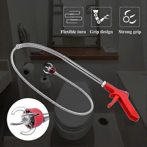 1.3m ferret toilet drain unclog, hand crank unclog with eagle claw 1