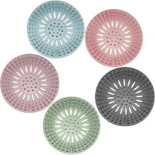 Shower Drain Covers Protector Silicone Bathtub Hair Stopper Easy to Install and Clean Suit for Bathroom Tub Shower and Sink, 5 Pack