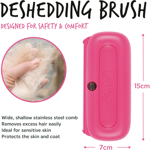 BugaLugs Bugalugs Deshedding Brush for Dogs, Cats, Horses 2