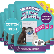 Vamoosh Pet Hair Dissolver - Pet Hair Remover for Washing Machines, Cotton Fresh 6x100g