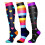 (L xl,15)3/5/6/7/8 Pairs Calf Shaping Compression Socks Elastic Sports Socks with Multi-patterns 3