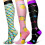 (L xl, 20) 3/5/6/7/8 Pairs Calf Shaping Compression Socks Elastic Sports Socks with Multi-patterns 2
