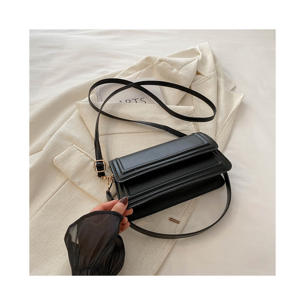 (Black) Medium Versatile Sized Pu Handbag With Inner Pocket Ideal Everyday Outfits For-image-OPC-PJ9DNS9-NEW