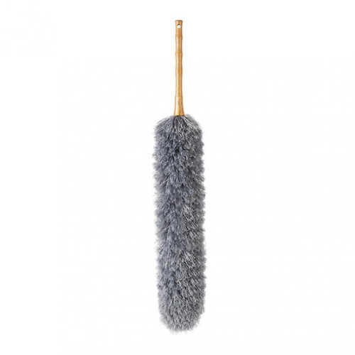 (Small, Gray) Microfiber Duster Lightweight Duster Comfortable Grip with Bendable Head