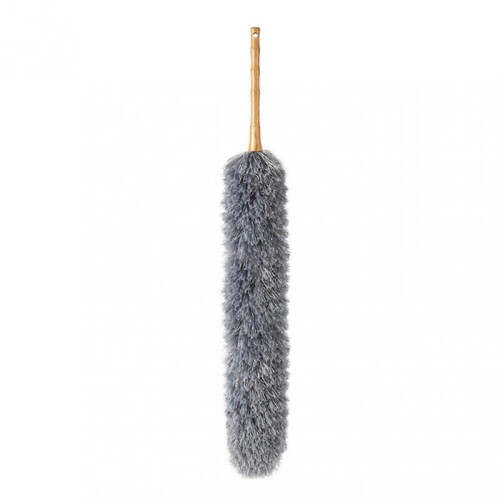 (Medium, Gray) Microfiber Duster Lightweight Duster Comfortable Grip with Bendable Head
