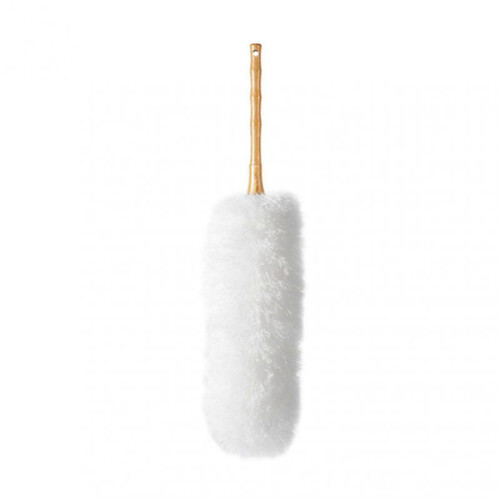 (Large, White) Microfiber Duster Lightweight Duster Comfortable Grip with Bendable Head