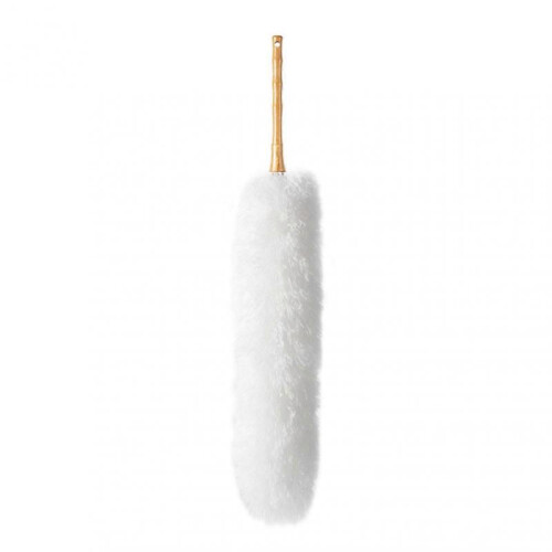 (Medium, White) Microfiber Duster Lightweight Duster Comfortable Grip with Bendable Head 1