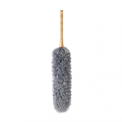 (Large, Gray) Microfiber Duster Lightweight Duster Comfortable Grip with Bendable Head