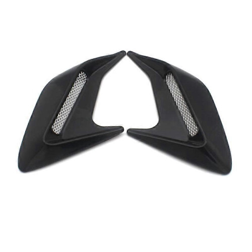 (White) 2Pcs DIY Car Auto Decorative Side Vent Air Flow Guard Intake Stickers 2