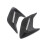 (Silver) 2Pcs DIY Car Auto Decorative Side Vent Air Flow Guard Intake Stickers 5