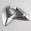 (Silver) 2Pcs DIY Car Auto Decorative Side Vent Air Flow Guard Intake Stickers 1