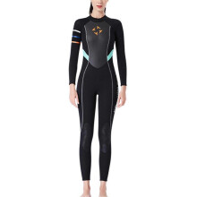 (XL, Black) Wetsuits Women 3mm Neoprene Diving Suits Surfing Swimming Long Sleeve Keep Warm Back Zip for Water