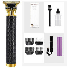 (Dourado) T9 Professional Electric Hair Trimmer Hair Trimmer Barber Trimmer 0mm Shaver Trimmer