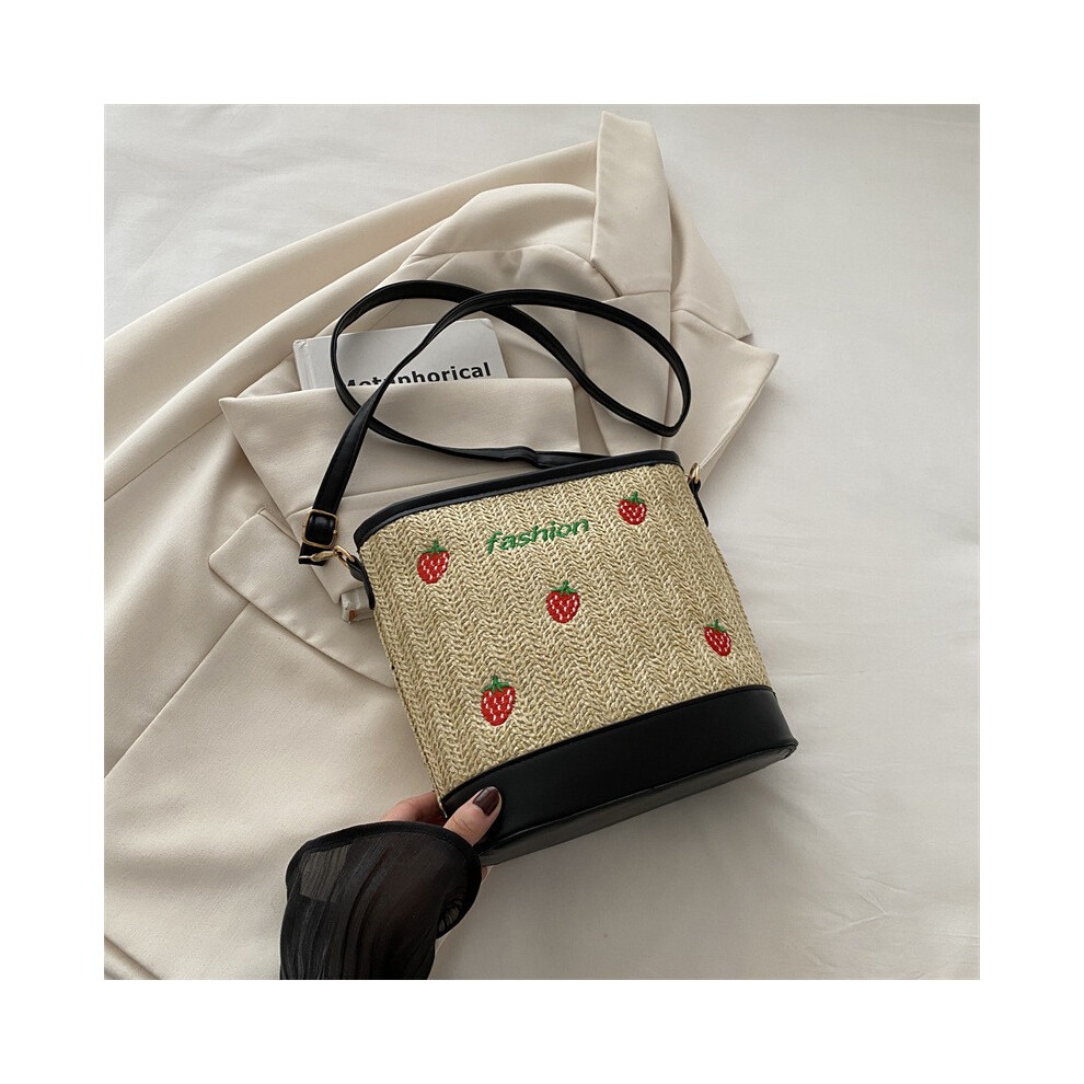 (Khaki) Bucket Everyday Woven Bag For Women With Stylish Design And Practical Features Use For Casual-image-OPC-PJ9DRM8-NEW