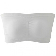 (3XL, White) Strapless Padded Bralette Classic Layering Wireless Bra Detachable Pad for Women