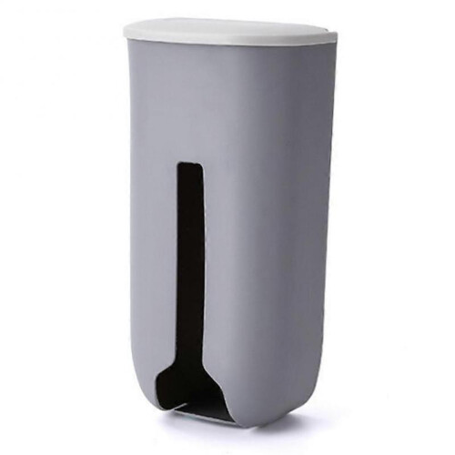 (Gray) Plastic Bag Dispenser Wall Mounted Grocery Garbage Trash Bag Organizer  Home