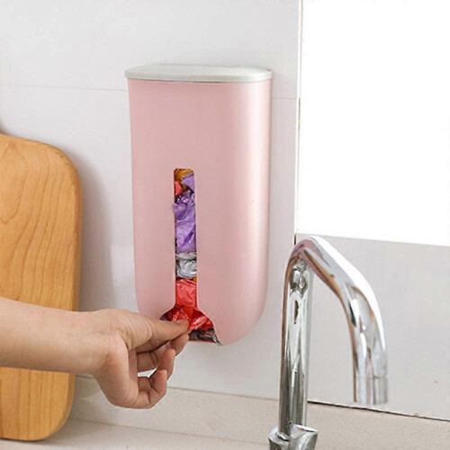 (Gray) Plastic Bag Dispenser Wall Mounted Grocery Garbage Trash Bag Organizer  Home 2
