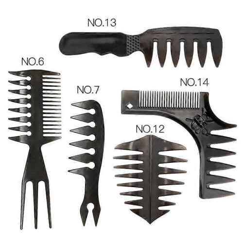 (7) Slicked-Back Professional Styling Comb Anti Static Hair Brush For Men 1