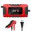 (Red) Battery Charger Battery Maintainer Fully Automatic with LCD Display Trickle 5