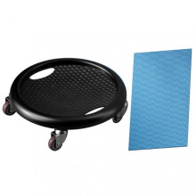 (Black-Kneeling Pad) Abdominal Strengthening Disc with Metal Bearing and Anti-skid Handshake for Full Body