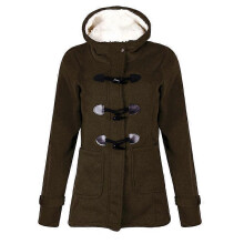 (5XL, Army Green) Women Outwear Winter Warm Hooded Coat Windproof Long Sleeve Thicken Parka