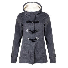 (6XL, Dark Grey) Women Outwear Winter Warm Hooded Coat Windproof Long Sleeve Thicken Parka